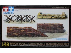 田宮 TAMIYA Brick Wall, Sand Bag & Barricade Set 1/48 NO.32508